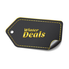 Winter Deals golden Vector Icon Design