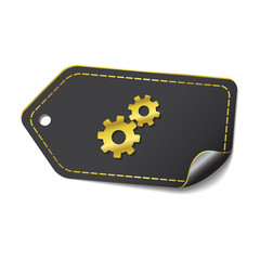 Obraz premium Gear golden Vector Icon Design