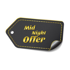 Midnight Offer golden Vector Icon Design