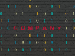 Business concept: Company on wall background
