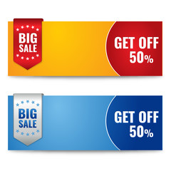 Sale promotion banners with 