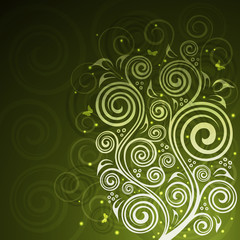 Abstract floral vector background illustration.