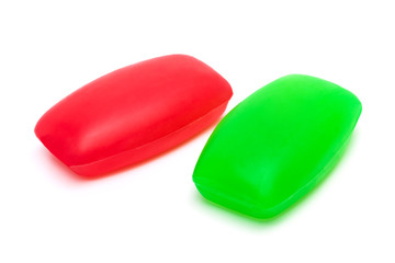 two pieces of soap