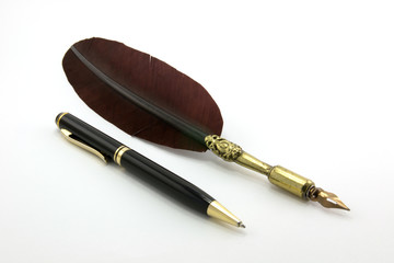 Ball point pen and penholder