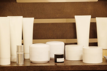 Cream and scrub in the Spa salon