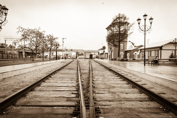 old railway station in Russia