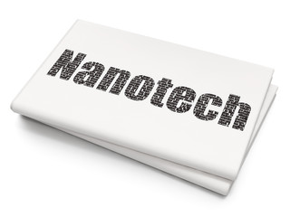 Science concept: Nanotech on Blank Newspaper background