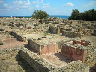 Remains of the 5th century BC Punic town of Kerkouane, regarded as the best preserved Carthaginian settlement and one of the major touristic sites of Tunisia.