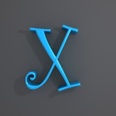 Letter X 3d illustration 