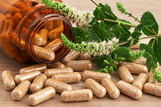 herbal medicinal  in capsules