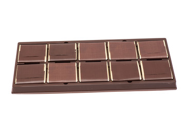 chocolate sweets on a white background