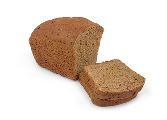 Loaf of bread russian isolated on white