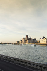 Fototapeta premium View at Danube river in Budapest, Hungary