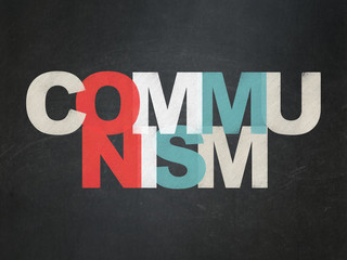Political concept: Communism on School Board background