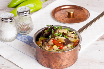 delicious vegetable stew in a pan