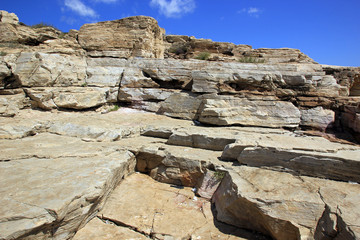 Background with rocks in Thassos