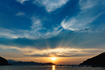 Sonnenuntergang über dem Meer