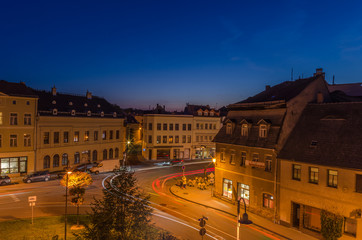 Fototapeta na wymiar Lutherstadt Eisleben bei Nacht
