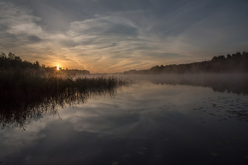 Dawn on a lake