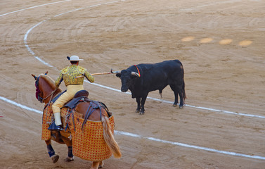 Matador tijdens een stierengevecht op 01 augustus 2010 in Barcelona