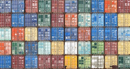 Foto op Plexiglas Containers in de haven van Antwerpen, België © Ralf Gosch
