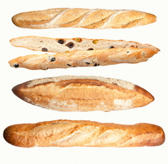 Four Fresh baked loaves of bread