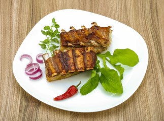 Roasted lamb ribs