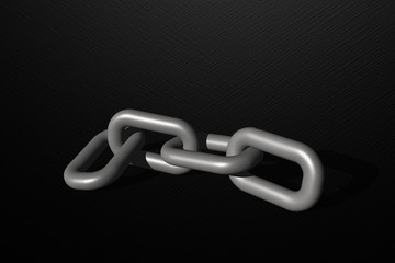 Obraz premium chain on a black background