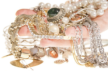 Jewelry on hand.