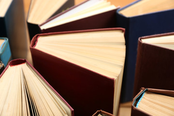 Heart of books, close up