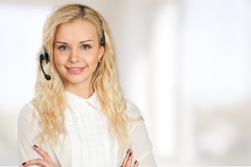 Naklejka premium Customer Service Representative.