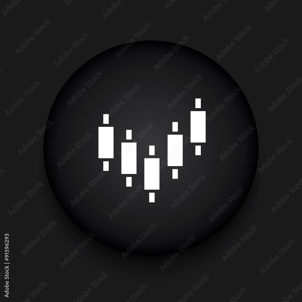 Poster vector modern binary options black circle icon