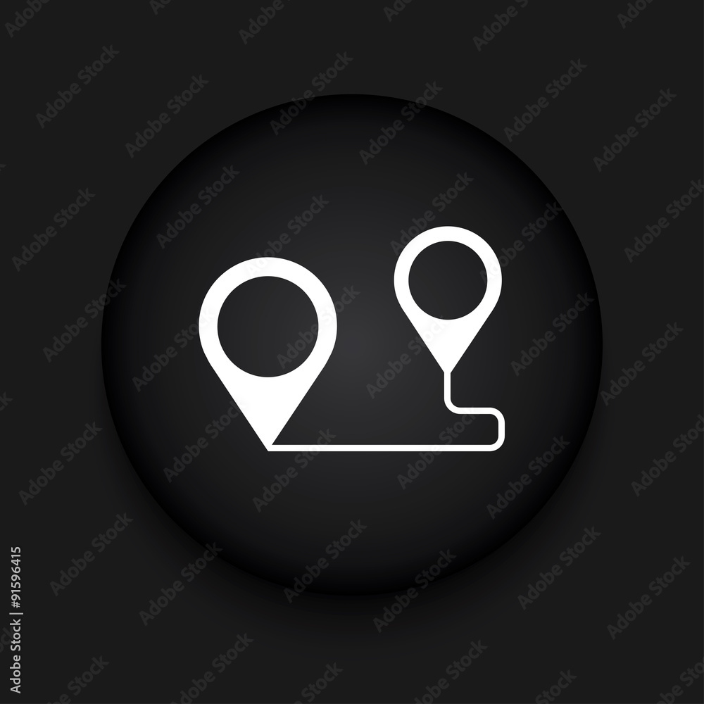 Poster vector modern map pointer black circle icon