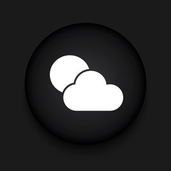 Vector modern weather black circle icon