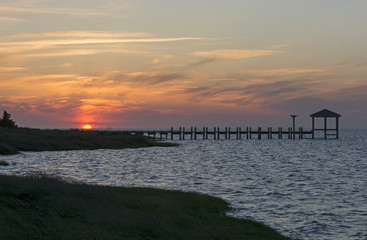 Fototapeta na wymiar Sunset on the Outer Banks