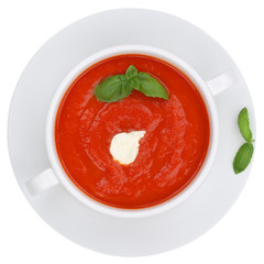Tomatensuppe Tomaten Suppe Tomate Gericht Freisteller