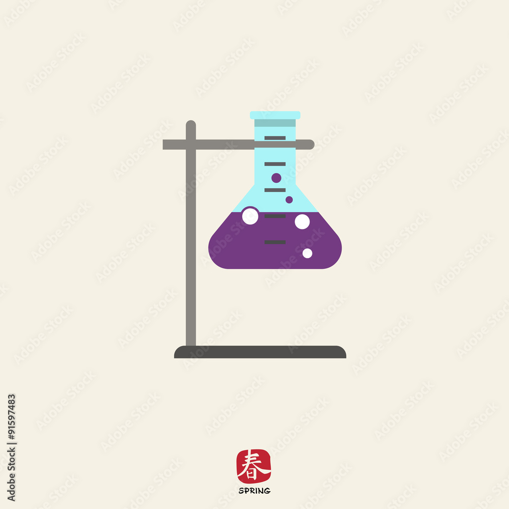 Poster laboratory flask