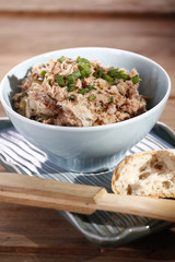 Fish paste in a bowl 