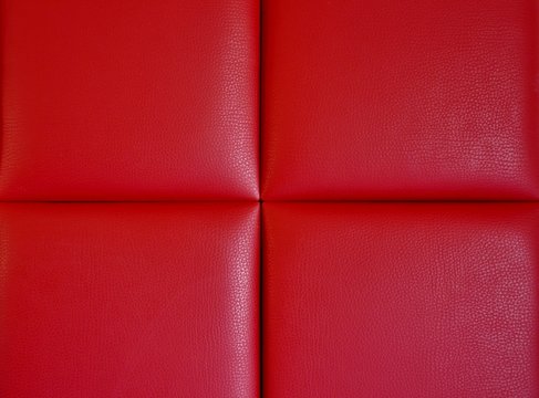rotes Ledersofa - R&uuml;ckenlehne