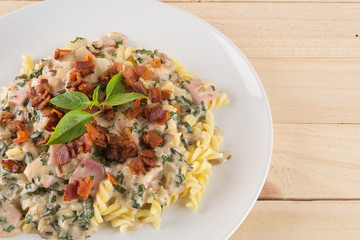 penne pasta with cream sauce