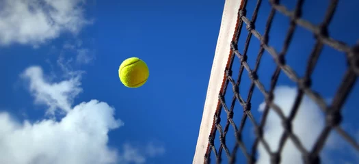 Tuinposter Tennis balls on Court © Mikael Damkier