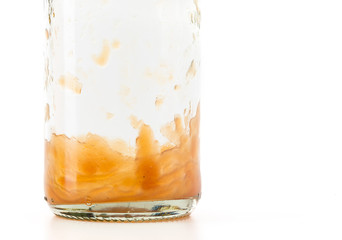 sauce bottle on white background