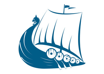Viking Ship Illustration