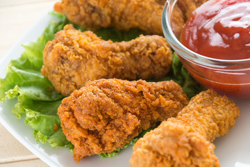 fried crispy chicken