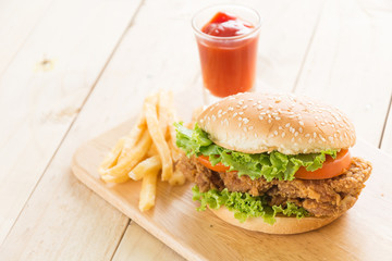 crispy chicken burger