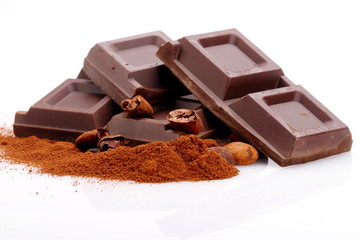 Cioccolato e cacao in polvere