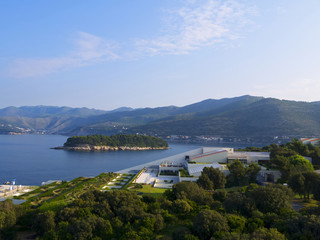Fototapeta na wymiar Views from the Lapad peninsular near Dubrovnic Croatia 