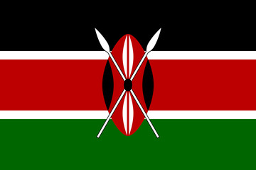 Flag of Kenya - obrazy, fototapety, plakaty