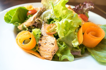 grill salmon ceasar salad