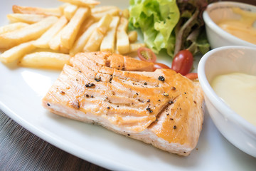 steak salmon